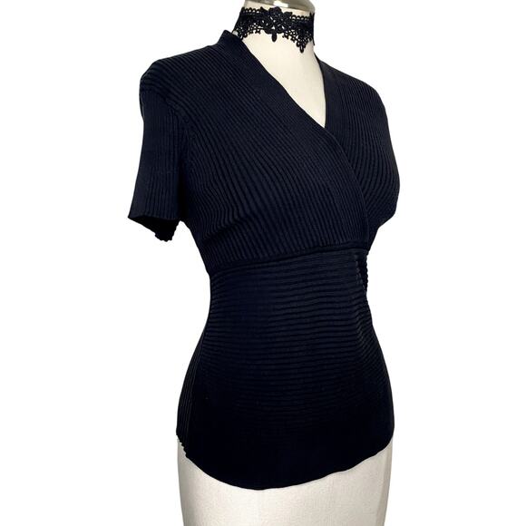 Worthington Retro Chic Cross V-neck Blouse - Picture 3 of 13